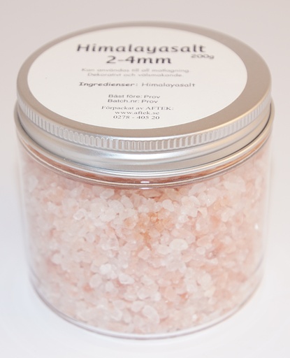[S85B] Himalayasalt 2-4 mm fp i petburk med silverlock 200g
