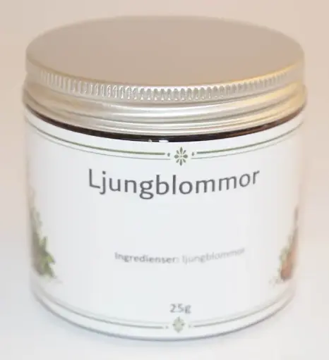 [S860B] Ljungblommor i PET-burk med silver lock