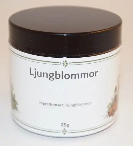 [S860D] Ljungblommor i PET-burk med svart lock