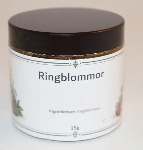 [S864D] Marigold flowers in PET jar black lid 15g