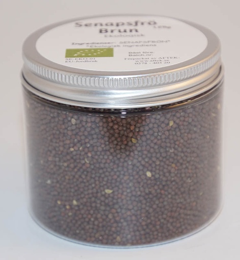 [SE226B] Senapsfrö brun hel EKO fp i PET-burk 125g