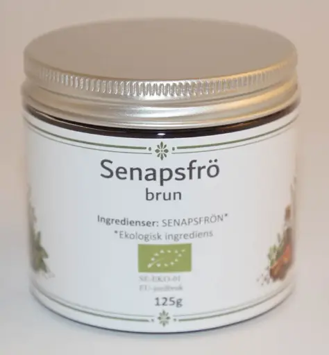 [SE226B] Senapsfrö brun hel EKO fp i PET-burk