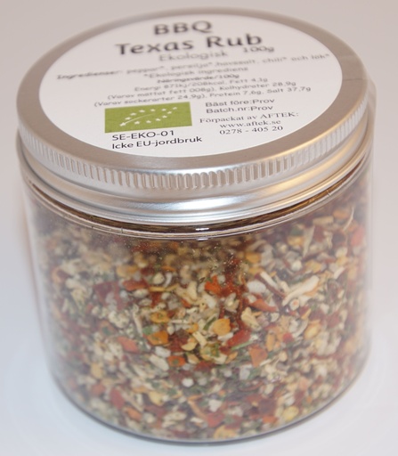 [SE31B] BBQ Txas Rub EKO fp i PET-burk 100g