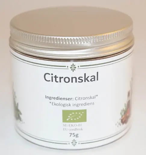 [SE43B] Citronskal EKO i PET-burk 100g silverlock